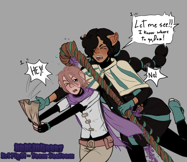 Art Fight attack, Vivi & Dez by Grissfirecracker